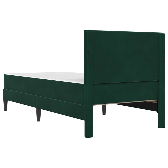 Cadru de pat cu saltea Verde închis 90 x 190 cm Catifea - WALTI WALTI