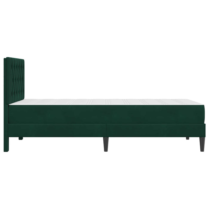 Cadru de pat cu saltea Verde închis 90 x 190 cm Catifea - WALTI WALTI