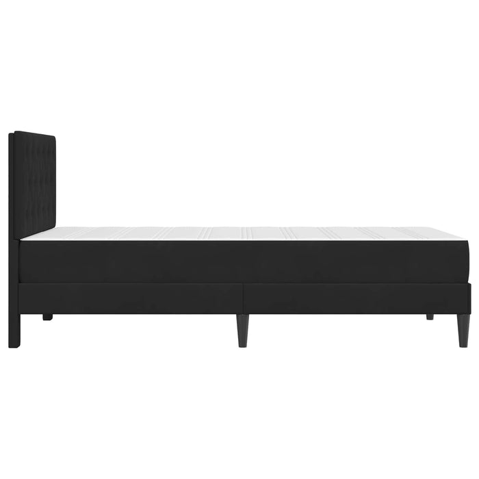 Cadru de pat cu saltea cu headboard Negru 90 x 190 cm Catifea - WALTI WALTI
