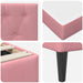 Cadru de pat cu saltea cu headboard Roz 90 x 200 cm Catifea - WALTI WALTI