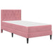 Cadru de pat cu saltea cu headboard Roz 90 x 200 cm Catifea - WALTI WALTI