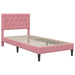 Cadru de pat cu saltea cu headboard Roz 90 x 200 cm Catifea - WALTI WALTI