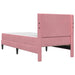 Cadru de pat cu saltea cu headboard Roz 90 x 200 cm Catifea - WALTI WALTI