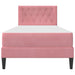 Cadru de pat cu saltea cu headboard Roz 90 x 200 cm Catifea - WALTI WALTI