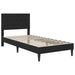 Cadru de pat cu saltea cu headboard Negru 90 x 200 cm Catifea - WALTI WALTI