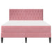 Cadru de pat cu saltea vidaXL Roz Roz 120 x 190 cm Catifea - WALTI WALTI