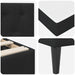 Cadru de pat cu saltea vidaXL Negru Negru 120 x 190 cm Catifea - WALTI WALTI