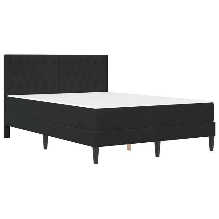 Cadru de pat cu saltea vidaXL Negru Negru 120 x 190 cm Catifea - WALTI WALTI