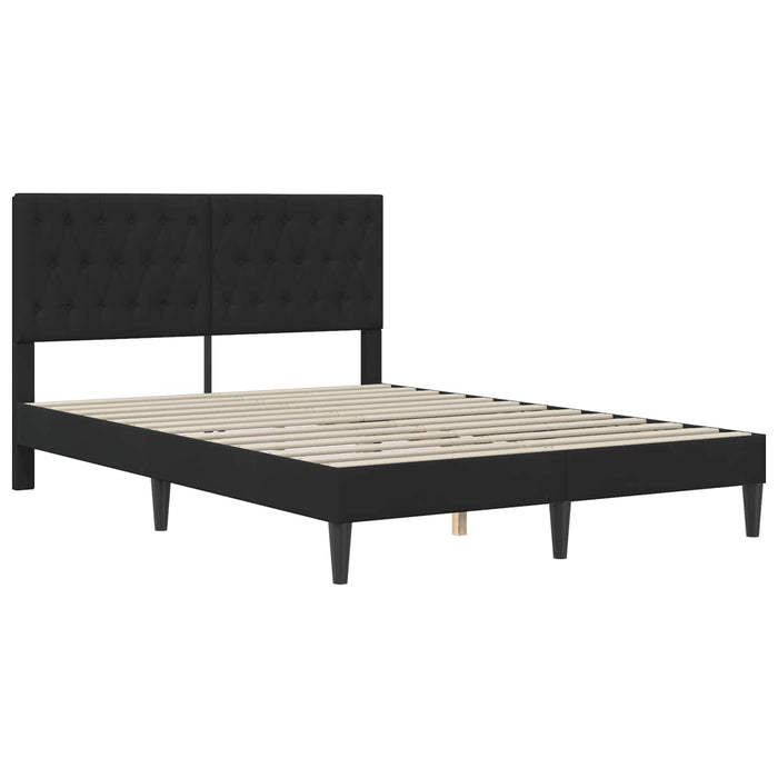 Cadru de pat cu saltea vidaXL Negru Negru 120 x 190 cm Catifea - WALTI WALTI