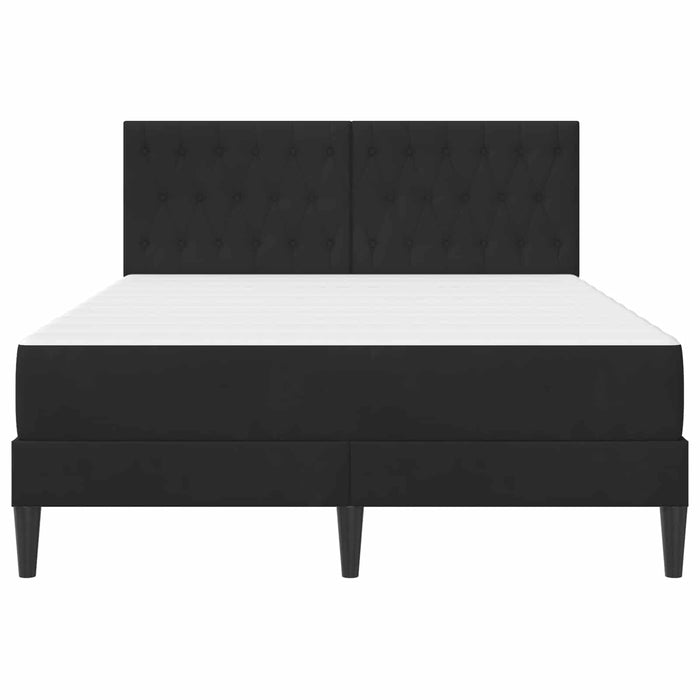 Cadru de pat cu saltea vidaXL Negru Negru 120 x 190 cm Catifea - WALTI WALTI