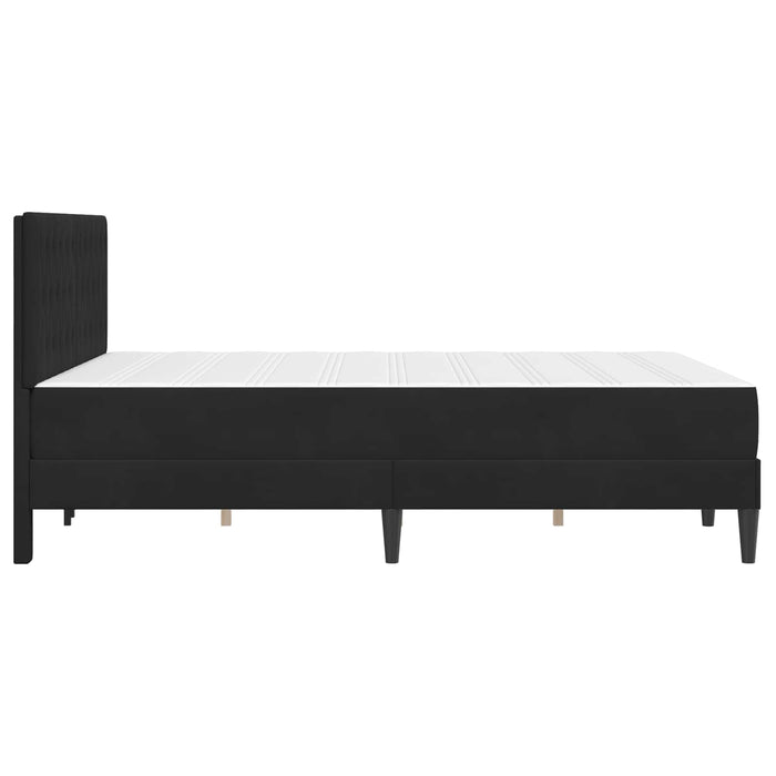 Cadru de pat cu saltea vidaXL Negru Negru 120 x 190 cm Catifea - WALTI WALTI