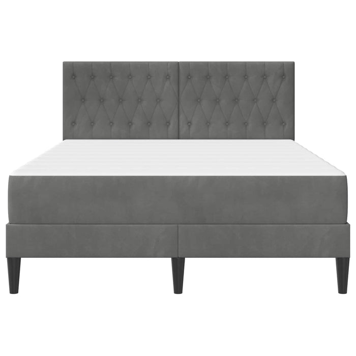 Cadru de pat cu saltea Gri închis 120 x 200 cm Catifea - WALTI WALTI