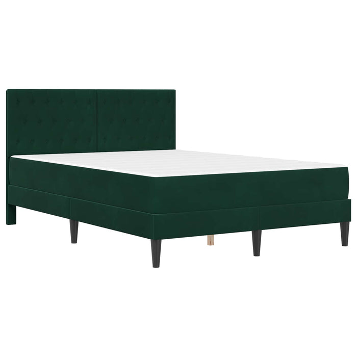 Cadru de pat cu saltea Verde închis 120 x 200 cm Catifea - WALTI WALTI