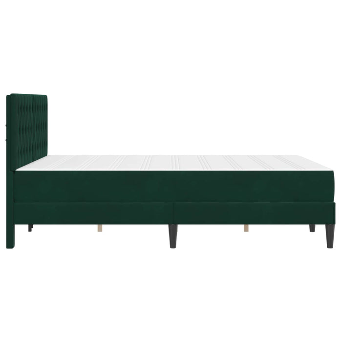 Cadru de pat cu saltea Verde închis 140 x 190 cm Catifea - WALTI WALTI