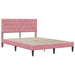 Cadru de pat cu saltea cu headboard Roz 140 x 190 cm Catifea - WALTI WALTI