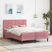 Cadru de pat cu saltea cu headboard Roz 140 x 200 cm Catifea - WALTI WALTI