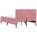 Cadru de pat cu saltea cu headboard Roz 140 x 200 cm Catifea - WALTI WALTI