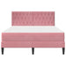 Cadru de pat cu saltea cu headboard Roz 140 x 200 cm Catifea - WALTI WALTI