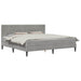 Cadru de pat cu saltea Gri deschis 180 x 200 cm Catifea - WALTI WALTI