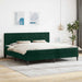 Cadru de pat cu saltea Verde închis 180 x 200 cm Catifea - WALTI WALTI