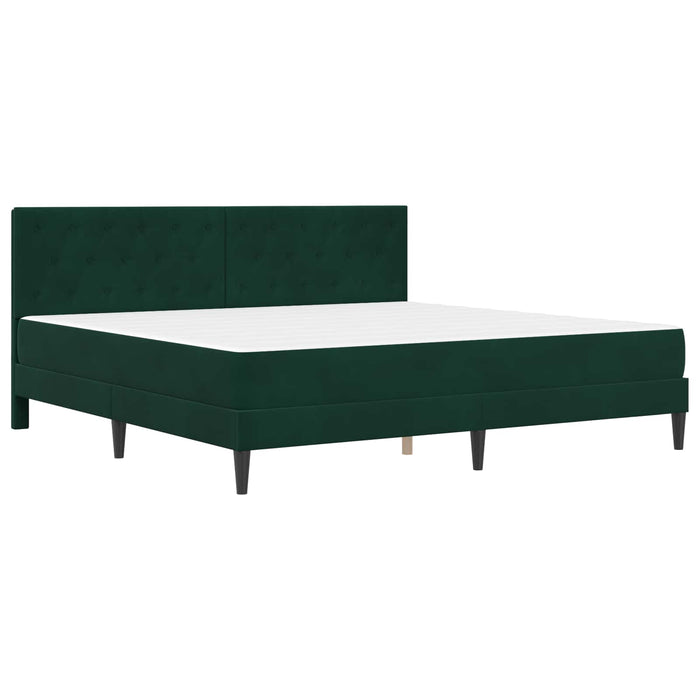 Cadru de pat cu saltea Verde închis 180 x 200 cm Catifea - WALTI WALTI