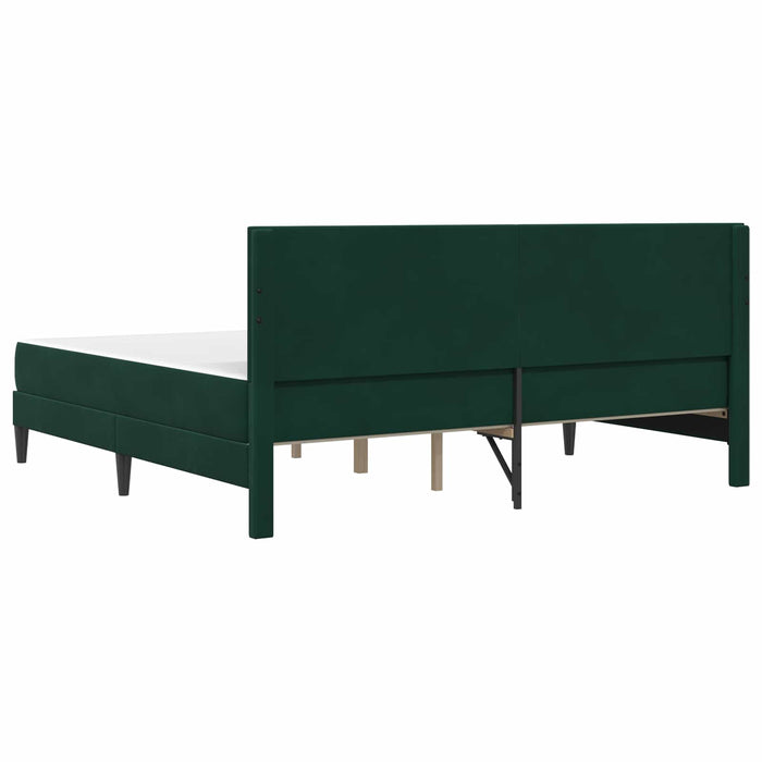 Cadru de pat cu saltea Verde închis 180 x 200 cm Catifea - WALTI WALTI