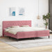Cadru de pat cu saltea cu headboard Roz 180 x 200 cm Catifea - WALTI WALTI