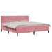Cadru de pat cu saltea cu headboard Roz 180 x 200 cm Catifea - WALTI WALTI
