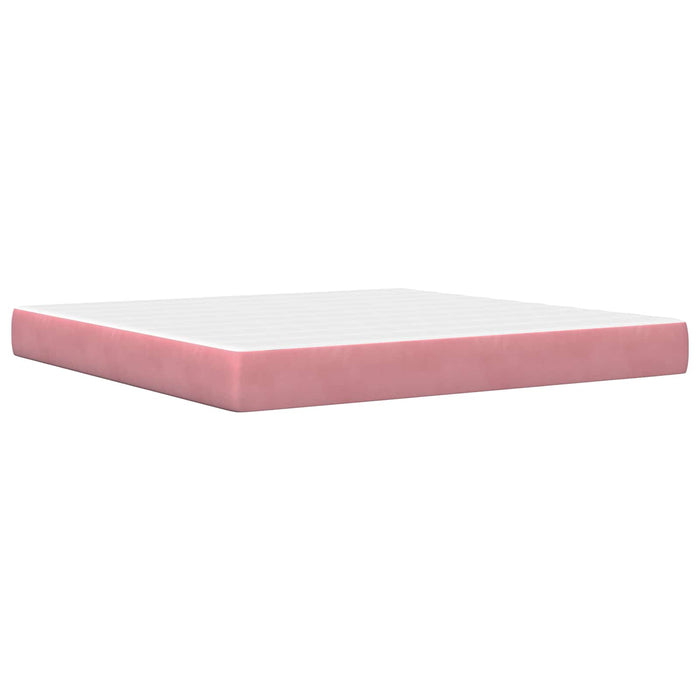 Cadru de pat cu saltea cu headboard Roz 180 x 200 cm Catifea - WALTI WALTI