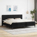 Cadru de pat cu saltea cu headboard Negru 180 x 200 cm Catifea - WALTI WALTI