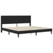 Cadru de pat cu saltea cu headboard Negru 180 x 200 cm Catifea - WALTI WALTI