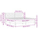 Cadru de pat cu saltea cu headboard Negru 180 x 200 cm Catifea - WALTI WALTI
