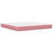 Cadru de pat cu saltea cu headboard Roz 200 x 200 cm Catifea - WALTI WALTI