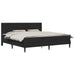 Cadru de pat cu saltea cu headboard Negru 200 x 200 cm Catifea - WALTI WALTI