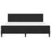 Cadru de pat cu saltea cu headboard Negru 200 x 200 cm Catifea - WALTI WALTI