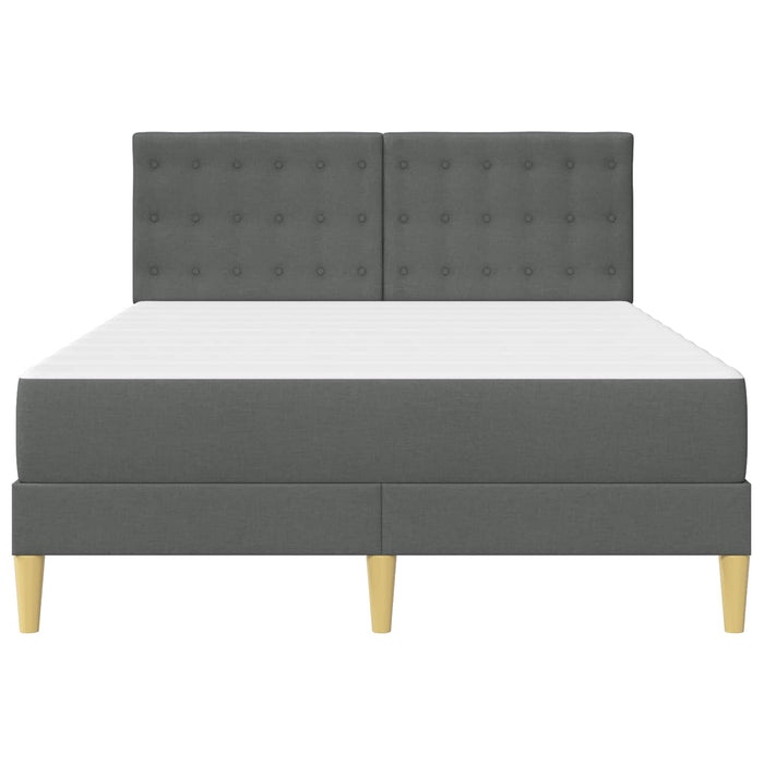 Cadru de pat cu saltea Gri închis 120 x 190 cm țesătură - WALTI WALTI