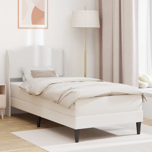 Cadru de pat cu headboard Alb 80 x 200 cm Piele artificială - WALTI WALTI