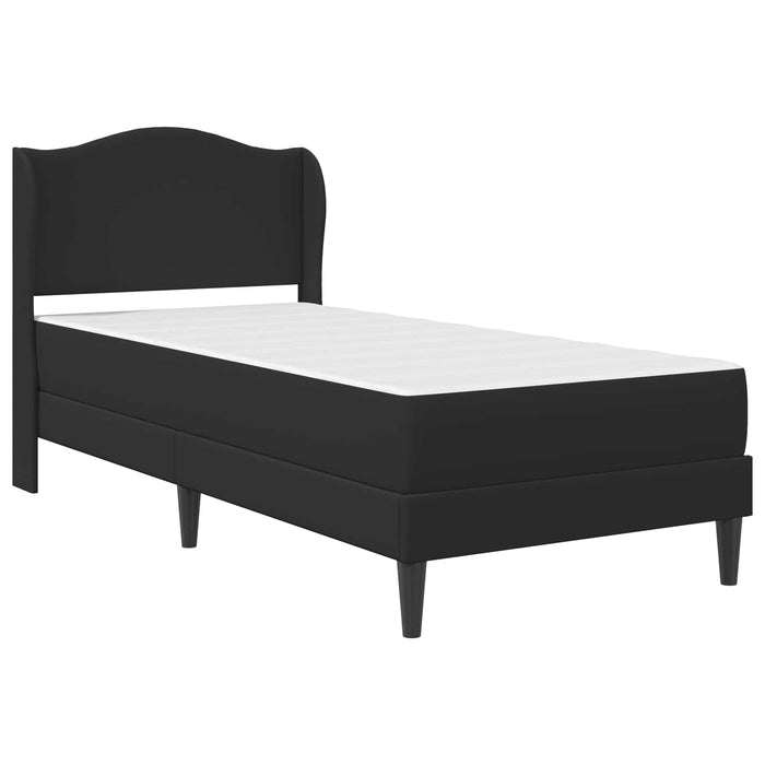 Cadru de pat cu headboard Negru 100 x 200 cm Piele artificială WALTI