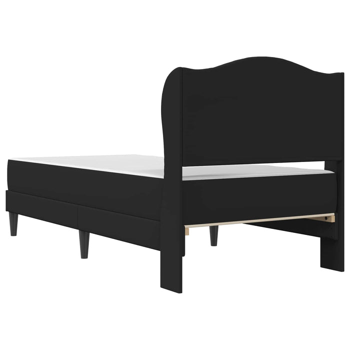 Cadru de pat cu headboard Negru 100 x 200 cm Piele artificială WALTI