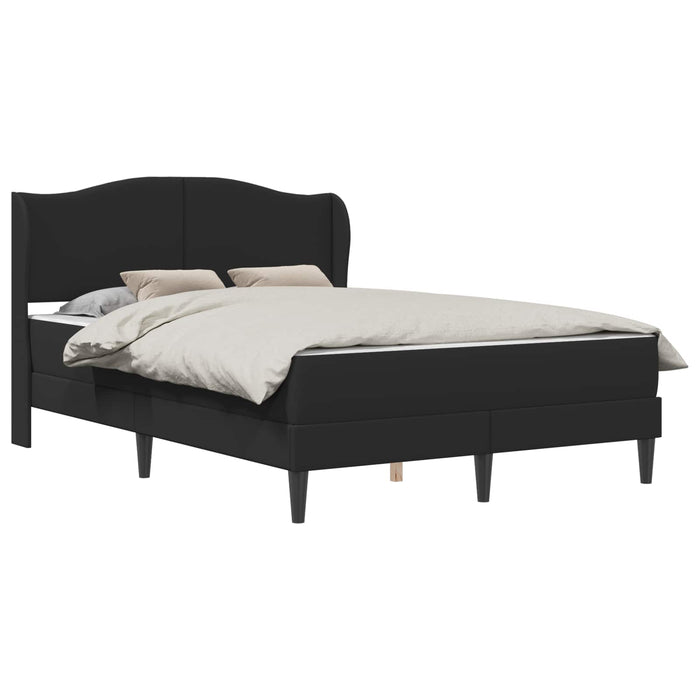 Cadru de pat cu headboard Negru 120 x 190 cm Piele artificială WALTI