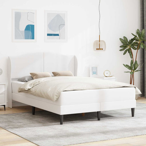 Cadru de pat cu headboard Alb 120 x 200 cm Piele artificială - WALTI WALTI