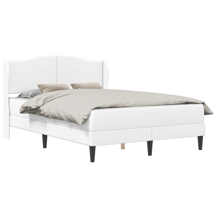 Cadru de pat cu headboard Alb 120 x 200 cm Piele artificială WALTI