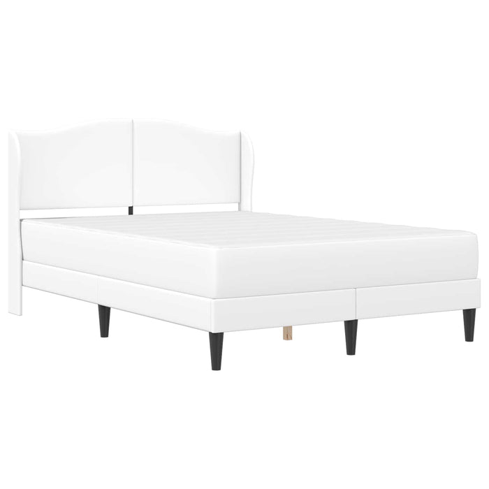 Cadru de pat cu headboard Alb 120 x 200 cm Piele artificială WALTI