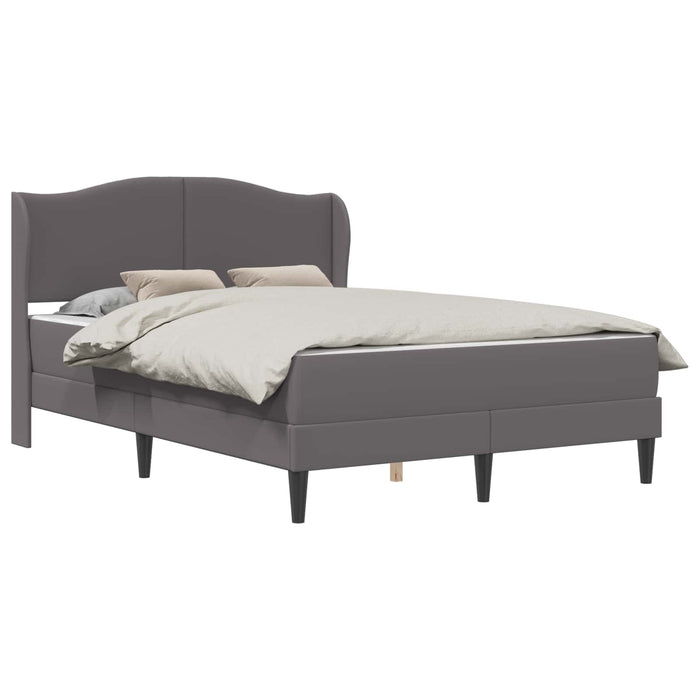 Cadru de pat cu headboard Gri 140 x 190 cm Piele artificială - WALTI WALTI