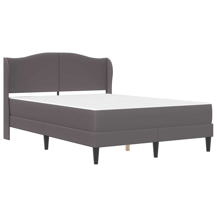 Cadru de pat cu headboard Gri 140 x 190 cm Piele artificială - WALTI WALTI