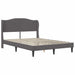 Cadru de pat cu headboard Gri 140 x 190 cm Piele artificială - WALTI WALTI