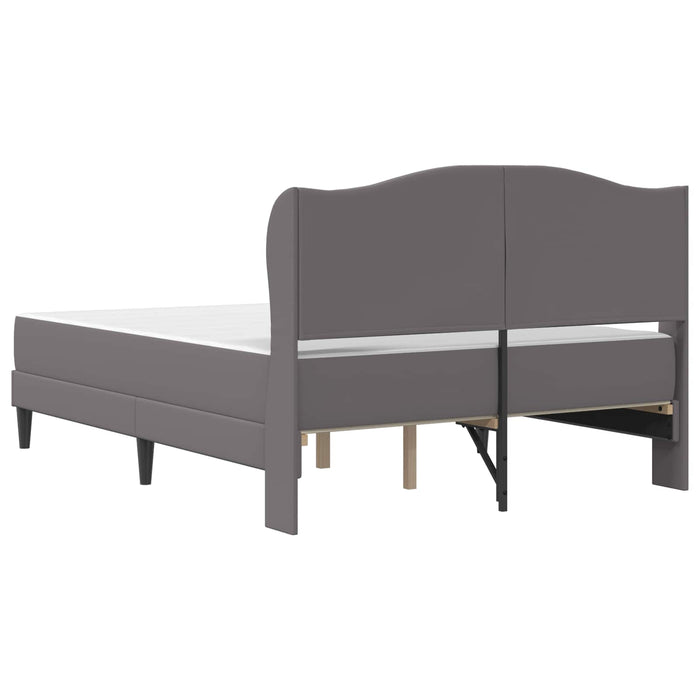Cadru de pat cu headboard Gri 140 x 190 cm Piele artificială - WALTI WALTI