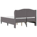 Cadru de pat cu headboard Gri 140 x 190 cm Piele artificială - WALTI WALTI