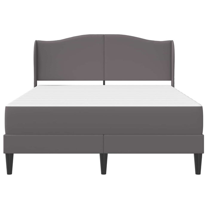 Cadru de pat cu headboard Gri 140 x 190 cm Piele artificială - WALTI WALTI