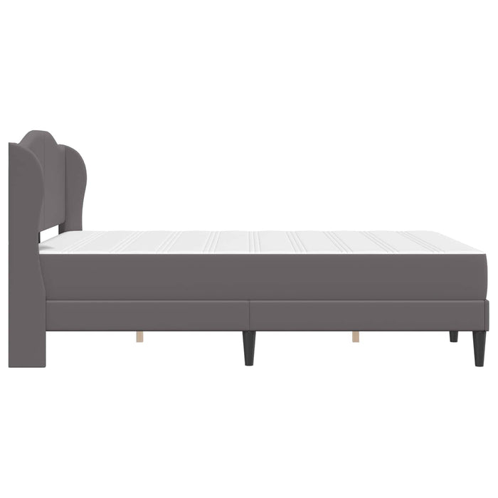 Cadru de pat cu headboard Gri 140 x 190 cm Piele artificială - WALTI WALTI
